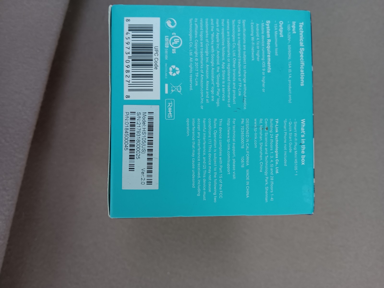 TP-LINK HS105 Plug-In Socket Controller