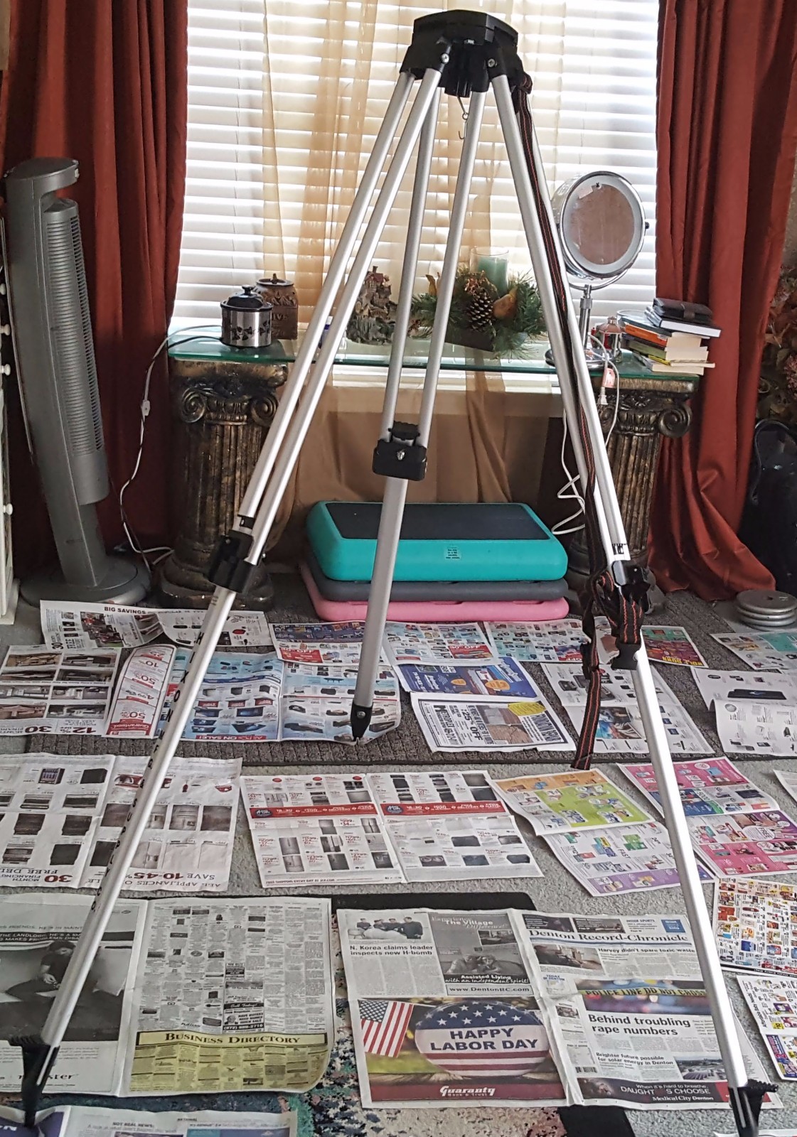 Hixon Tripod Alum Adj 5/8" X 5' Heavy Duty CST with BAG Actual Pictures in ad