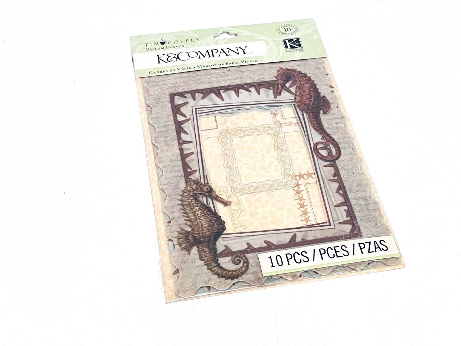 K&COMPANY TIM COFFEY TRAVEL VELLUM FRAMES 10 PIECES