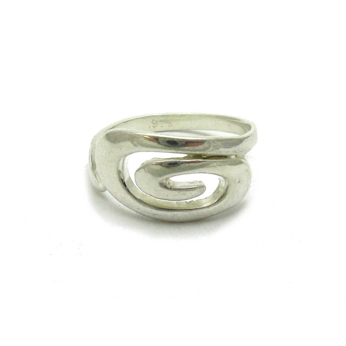 Stylish Sterling Silver Ring Hallmarked Solid 925 Spiral Handmade Empress