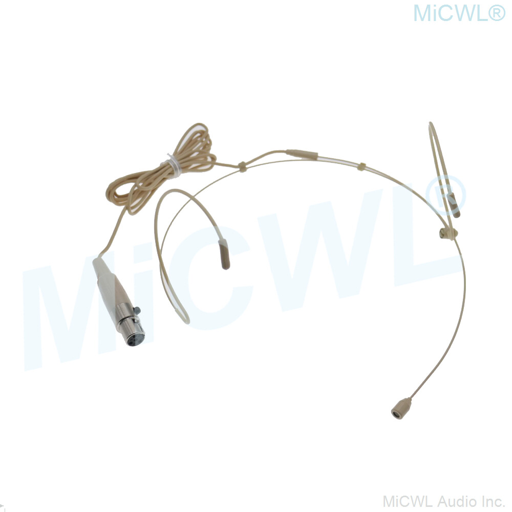 Beige Headset Microphone For Electro Voice EV Wireless earset Microphones 4Pin