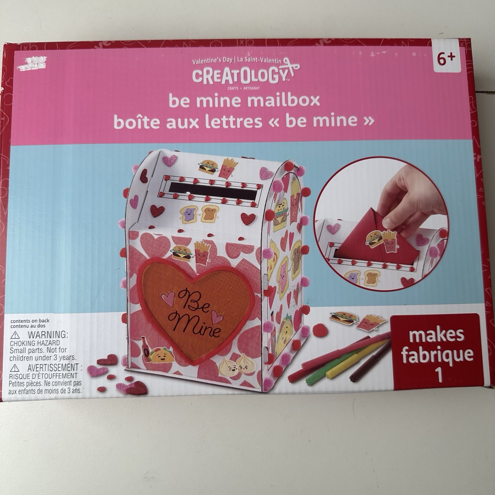 Creatology Valentine's Day Be Mine Mailbox Craft Kit Kids DIY Card Box New