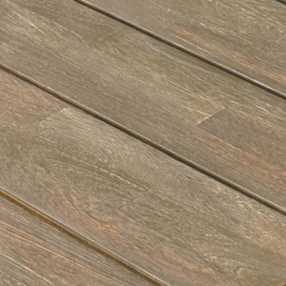 Rustic Acacia Wood Outdoor Dining Table, Slat Panel Top, Gray & Black