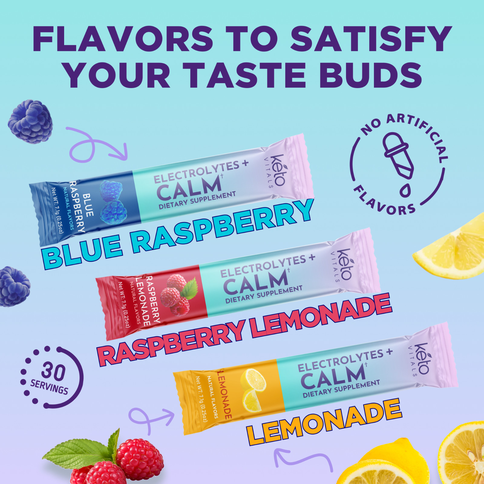 Keto Vitals Calm Magnesium Powder Packets Plus Electrolytes
