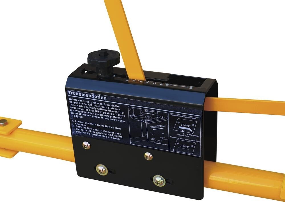 85 Lb Tow Behind Broadcast Spreader Rust Proof Poly Hopper Universal Hitch Pin