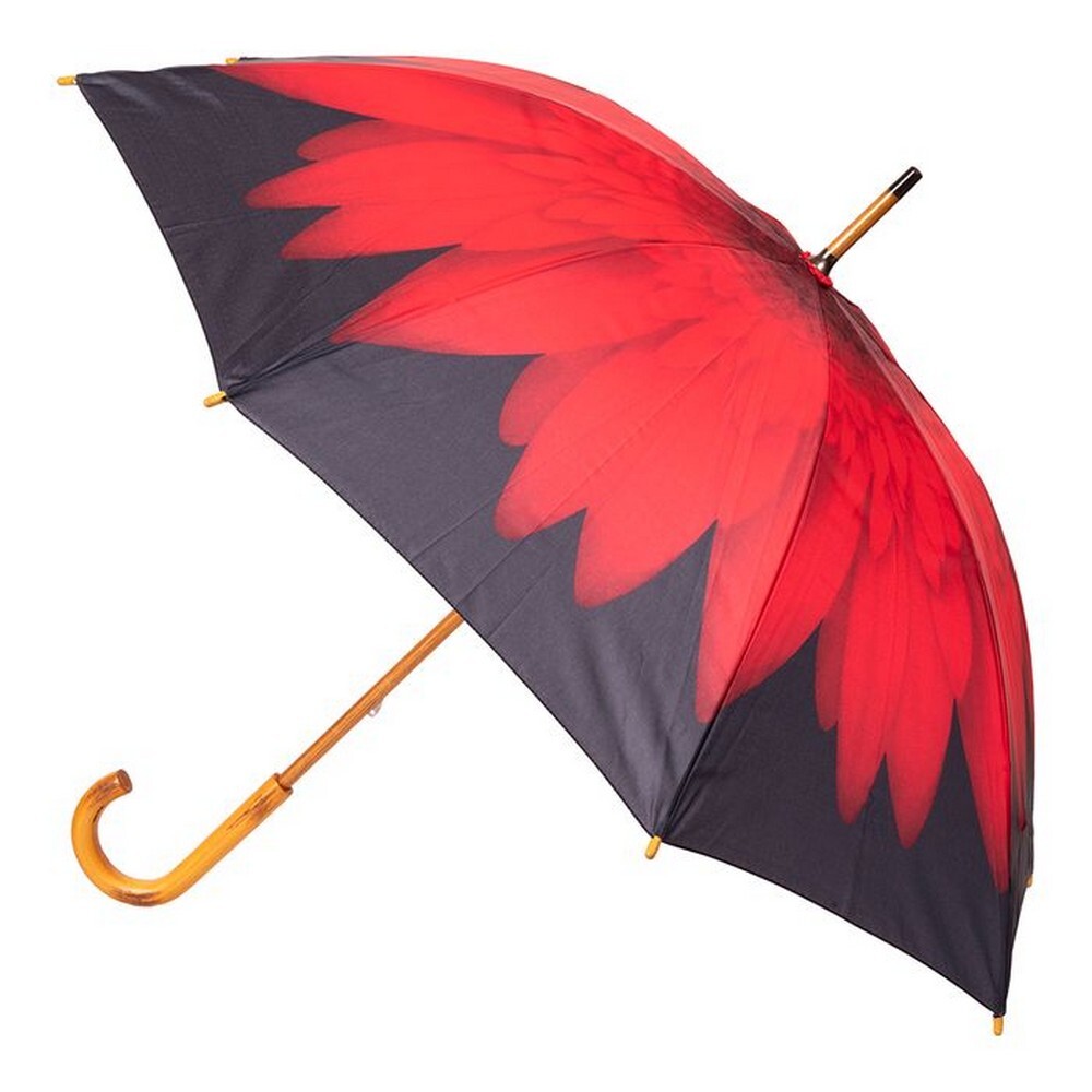 NEW Clifton Hand Printed Red Daisy Umbrella
