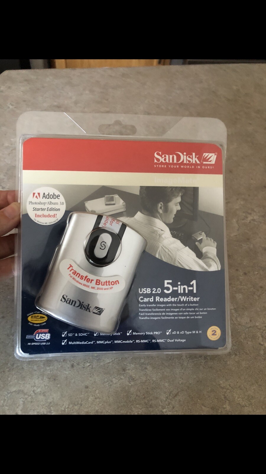 San Disk USB 2.0 5-in-1 Card Reader/Writer NIP! NEW!