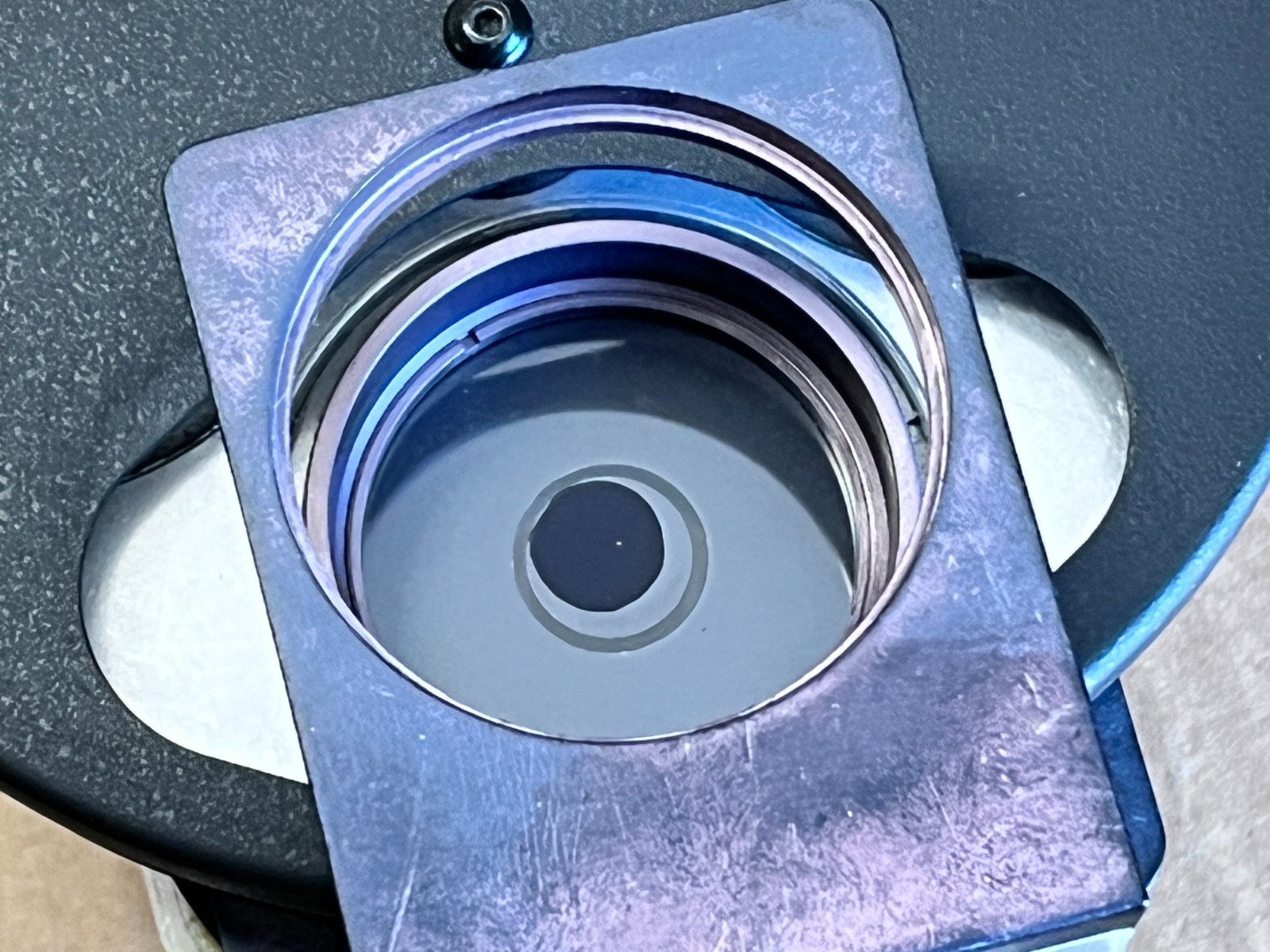 Hoffman Modulation Contrast Turret Condender on Nikon Diaphot Condenser Mount