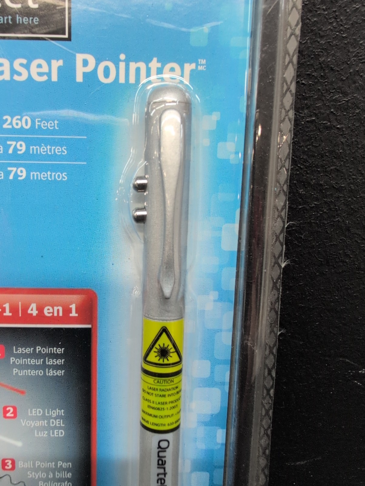 Quartet 4-in-1 Laser Pointer LED Light Ball Point Pen PDA Stylus