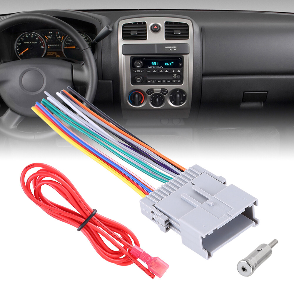 Stereo Radio Install Wire Harness + Antenna Adapter For GMC Pontiac Buick Chevy