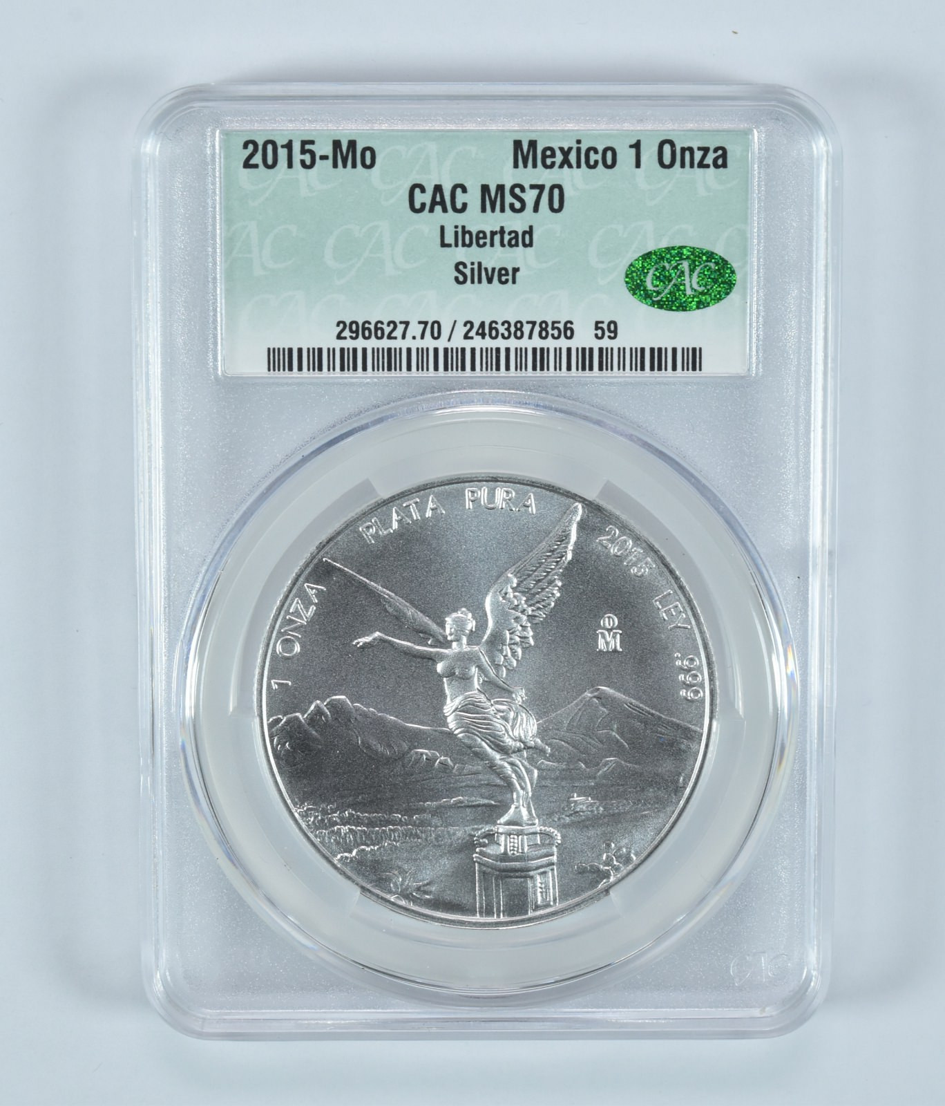 2015 Mo Mexico 1 Onza Silver Libertad MS70 CAC CACg