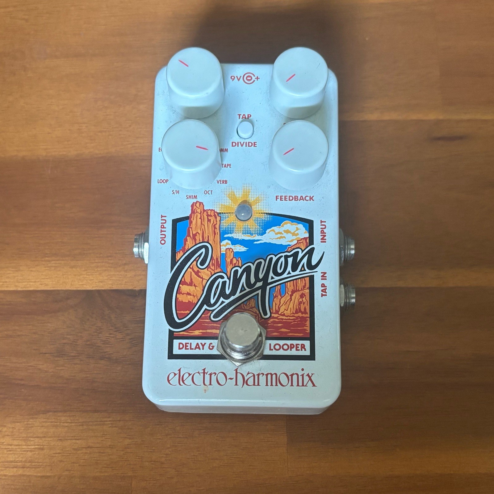 Used Electro-Harmonix Canyon Delay and Looper Guitar Pedal - White