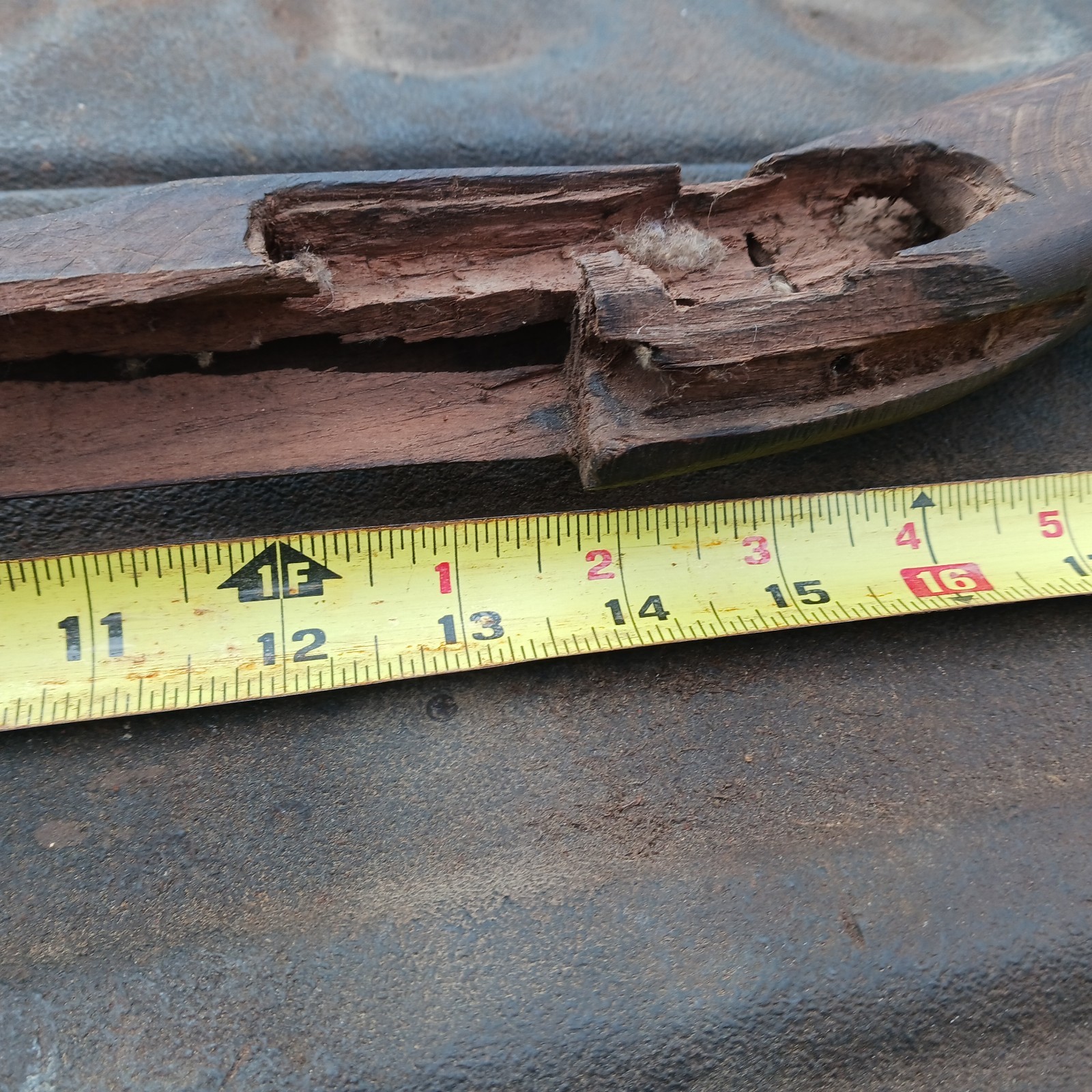 Antique Muzzleloader Stock In Walnut Well Used