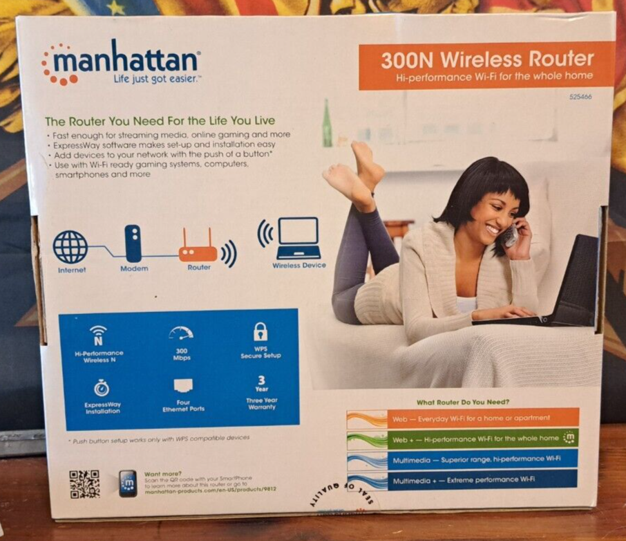 Manhattan 300N Wireless 4-Port Router