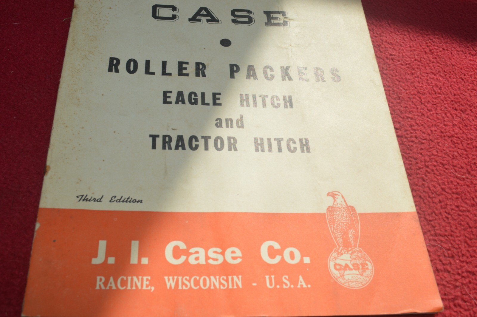 Case Tractor Eagle Hitch Tractor Hitch Roller Packers Operator's Manual AMIL15