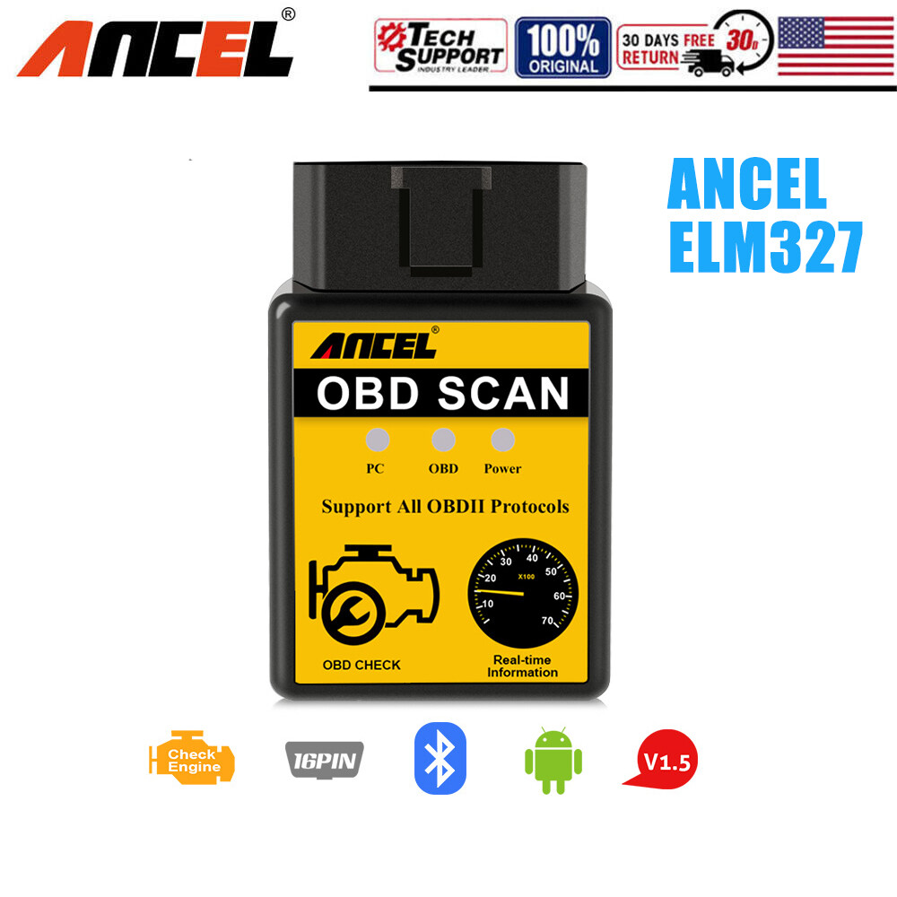 Bluetooth OBD2 Car Diagnostic Scanner Check Engine Fault Code Reader Tool ELM327
