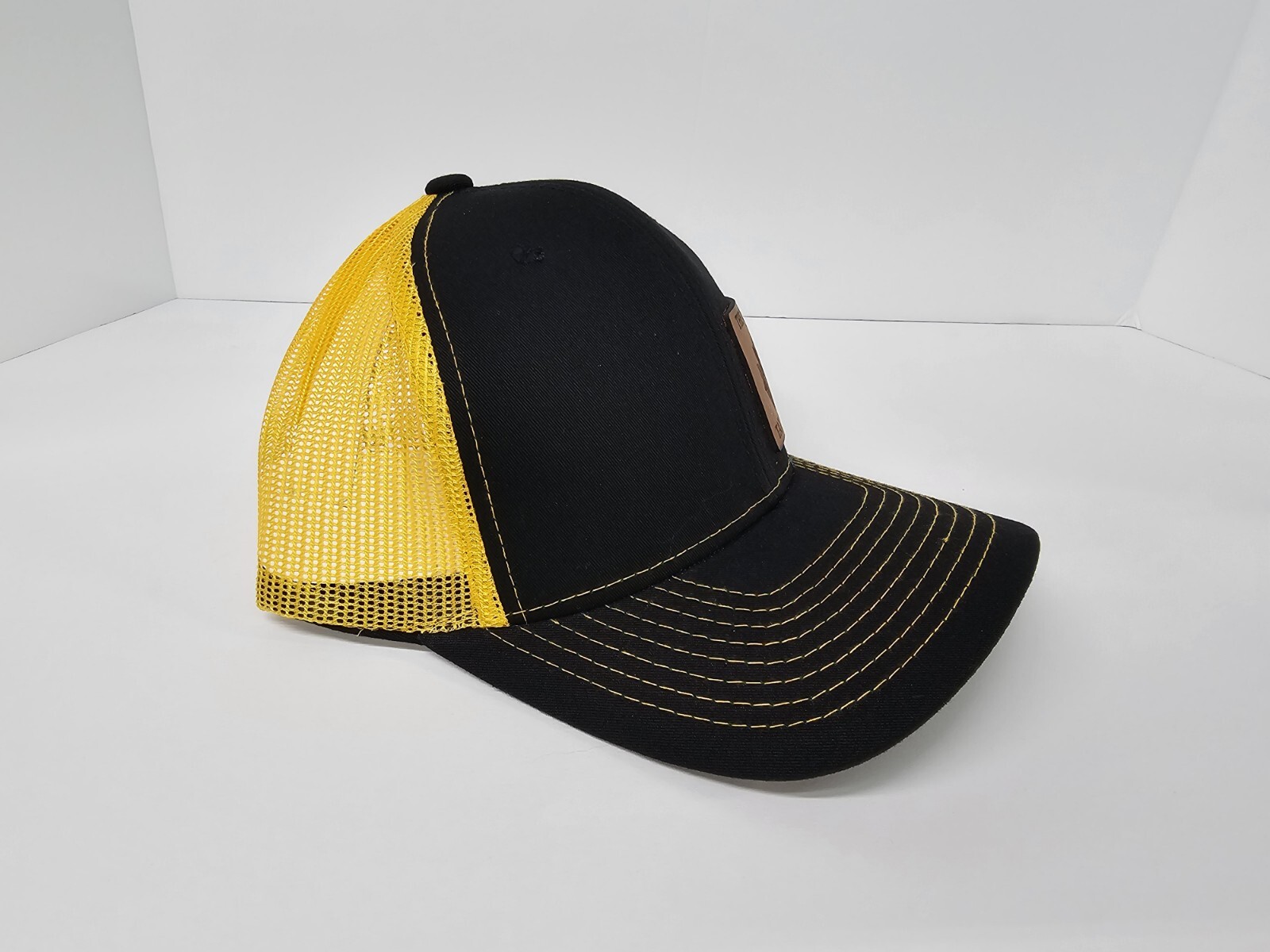 Killdozer - Custom Leather Patch Hat, Mesh Back, Richardson Style, Snap Back