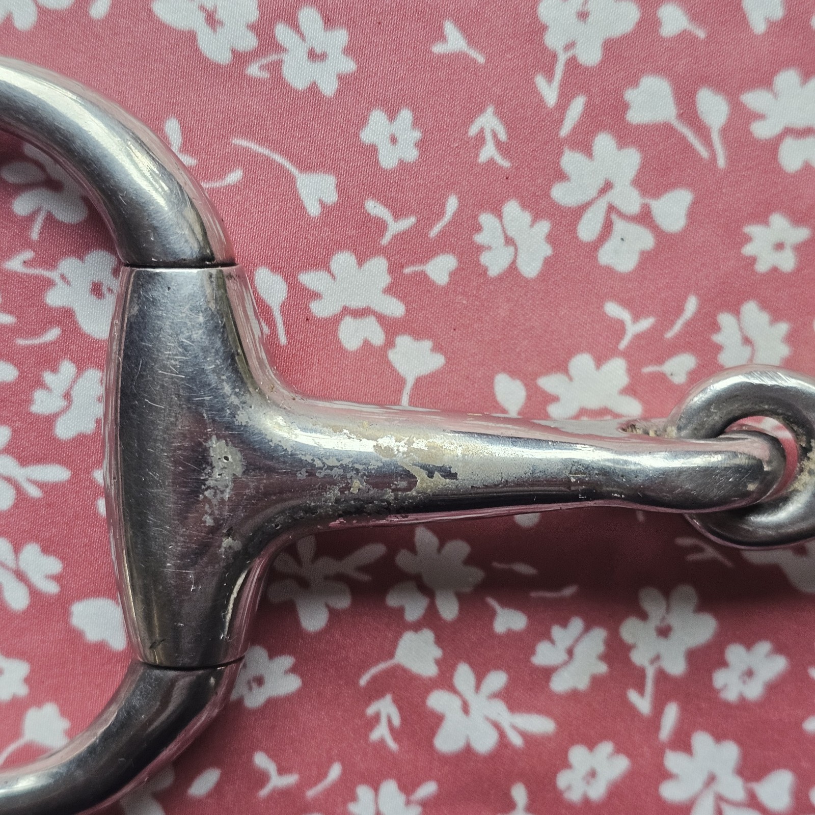 USED French Link Eggbutt Horse Snaffle Bit 5.25"