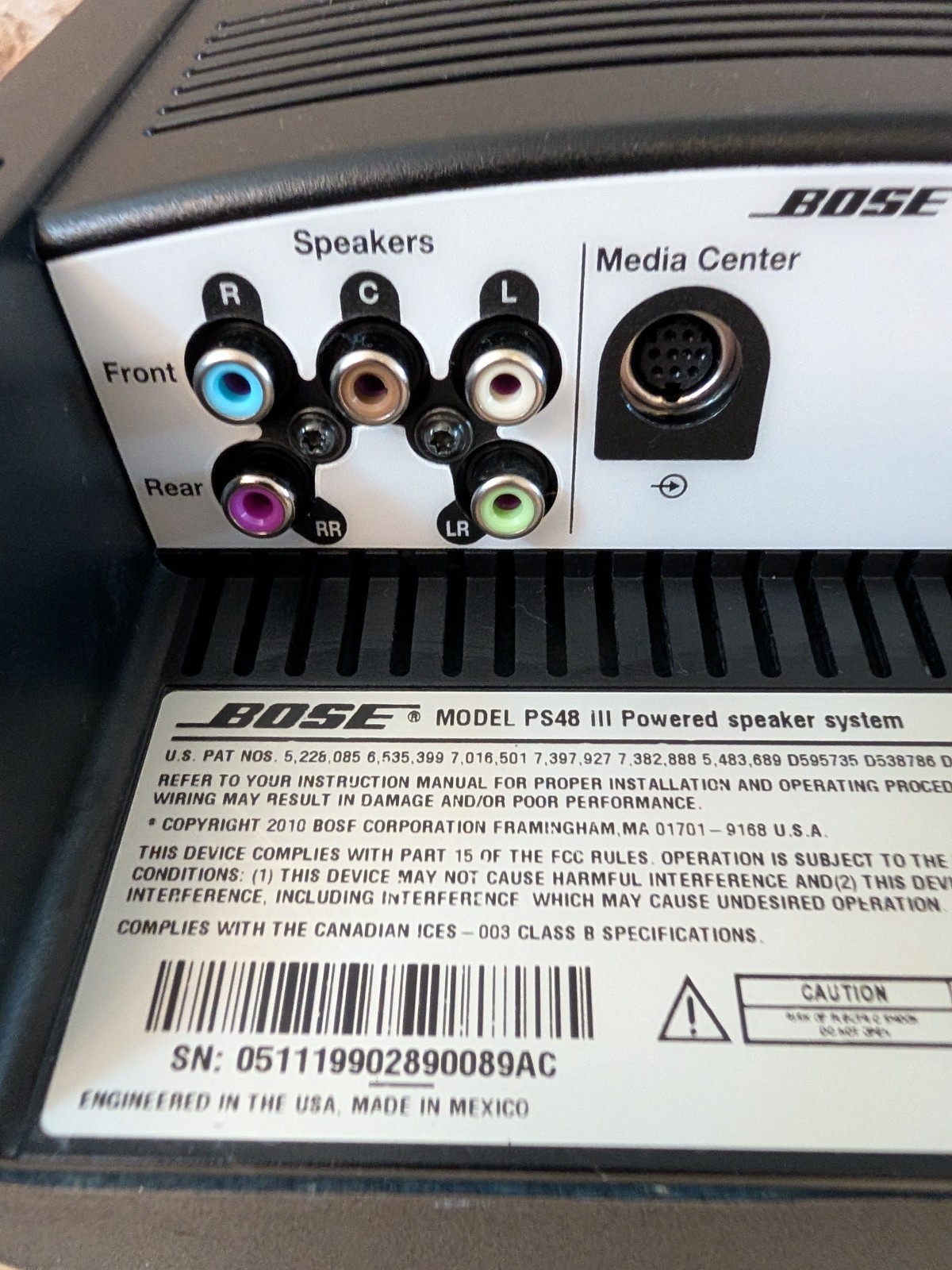 Bose PS 48 Series III Powered Subwoofer For Lifestyle 18 28 38 48 V25 V35 & T20