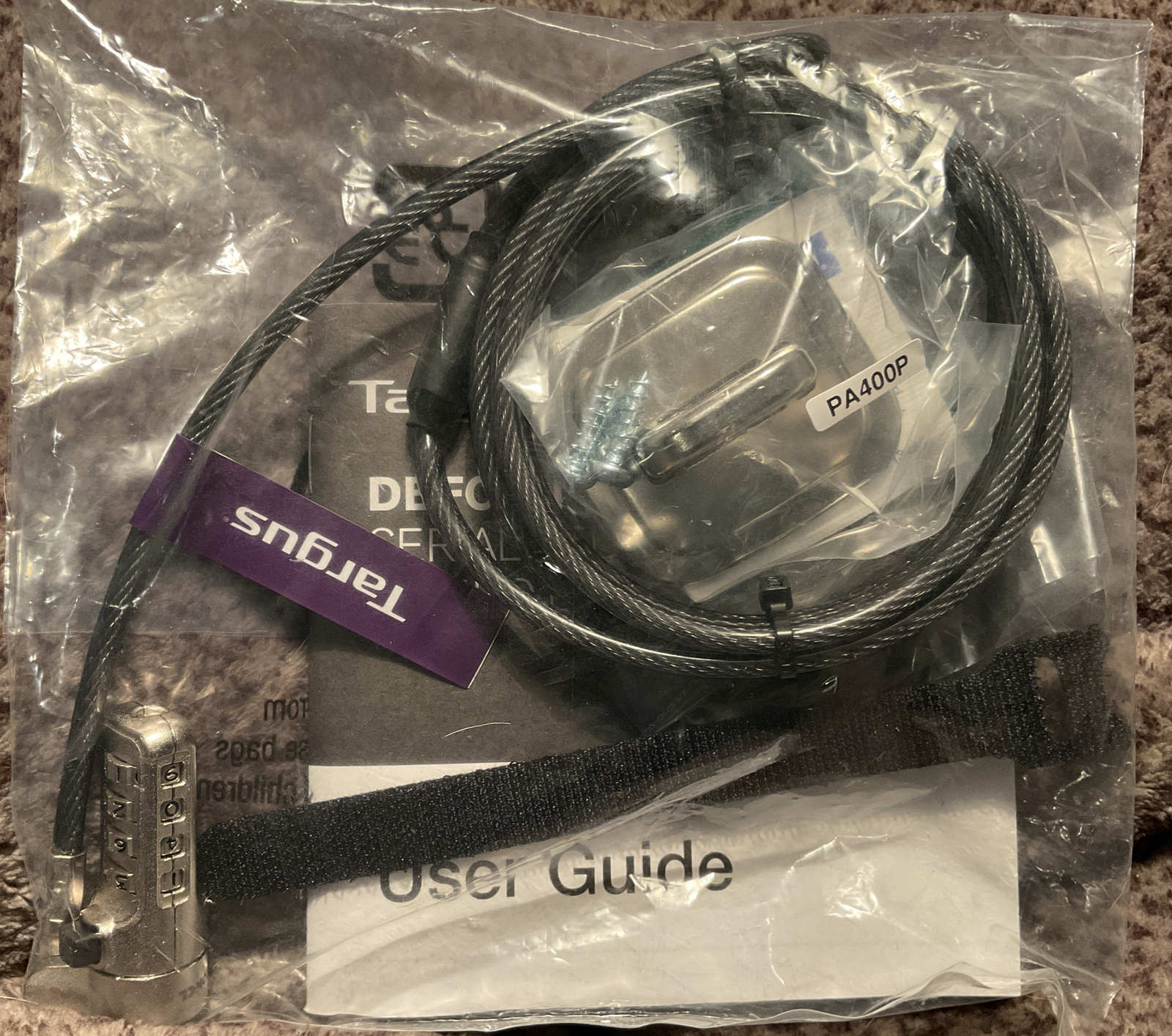 Targus PA400P Defcon NSCL Combo Cable Lock ASP66GLX-25S [NEW IN PACKAGE]