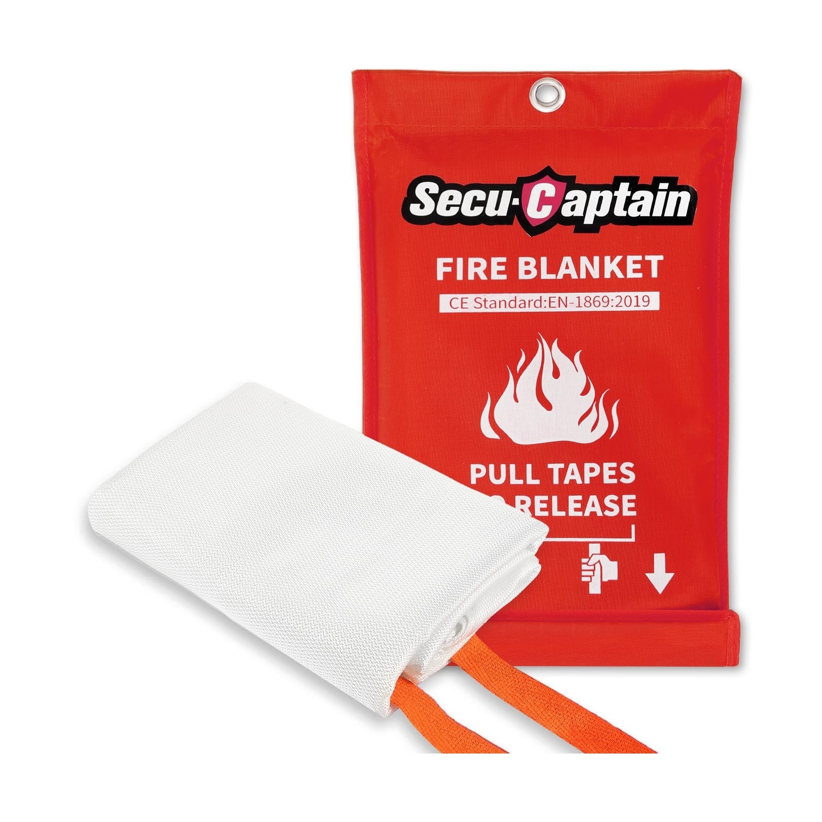 SecuCaptain Emergency Fire Blanket for Home and Kitchen - 40"x40" Flame Suppr...