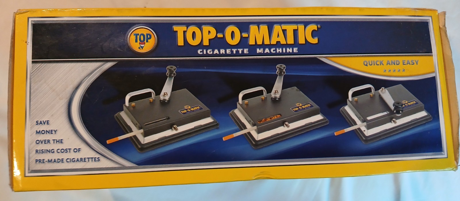 Top-O-Matic Cigarette Rolling Machine, EUC W/Original Box & Owner's Manual