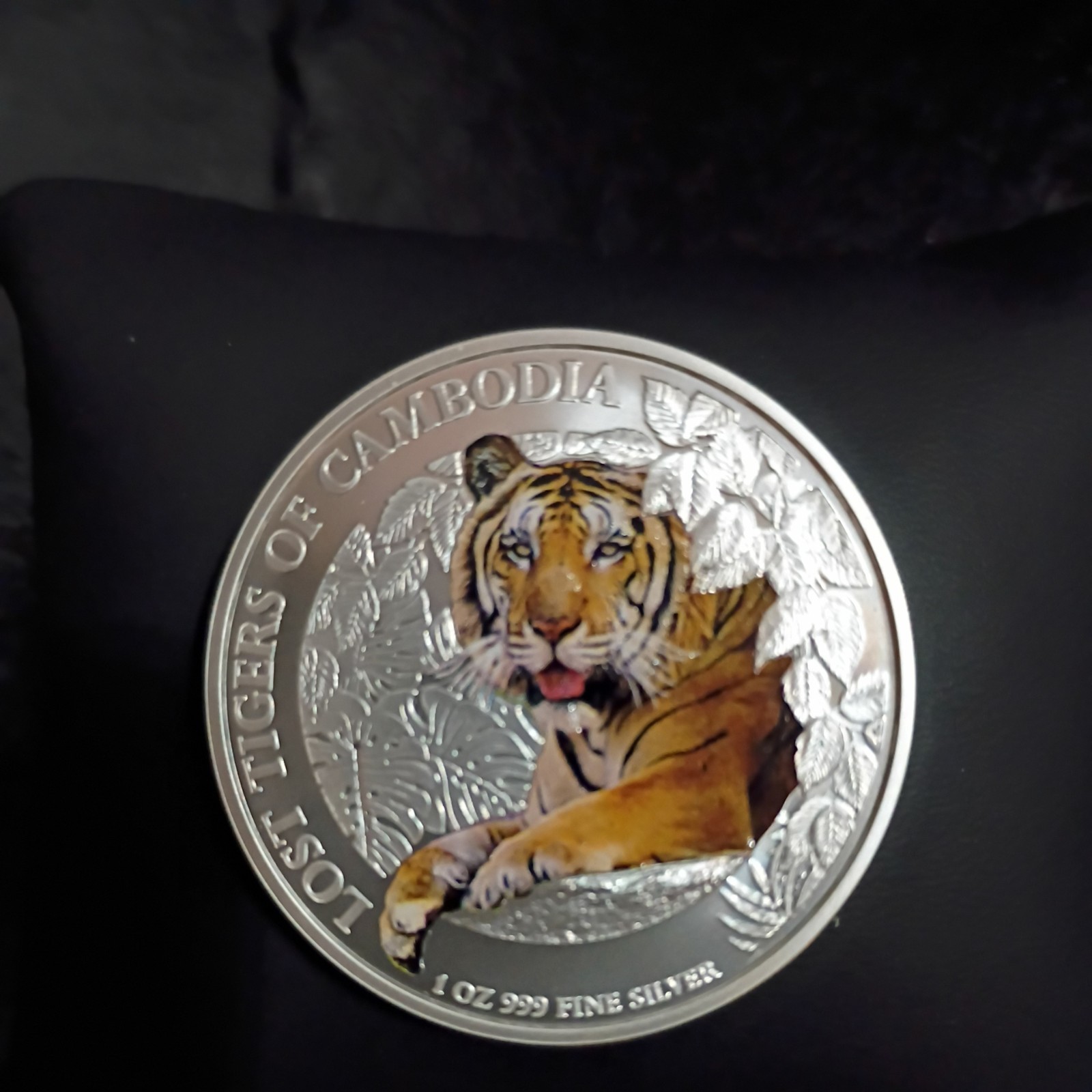 Kingdom of Cambodia 2023 Lost Tigers Colorized 1 oz 0.999 Silver Coin (BU)