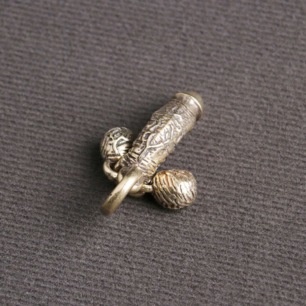 Creative Mini Brass Male Penis Pendant Car KeyChain Funny Simulation Chick Ring