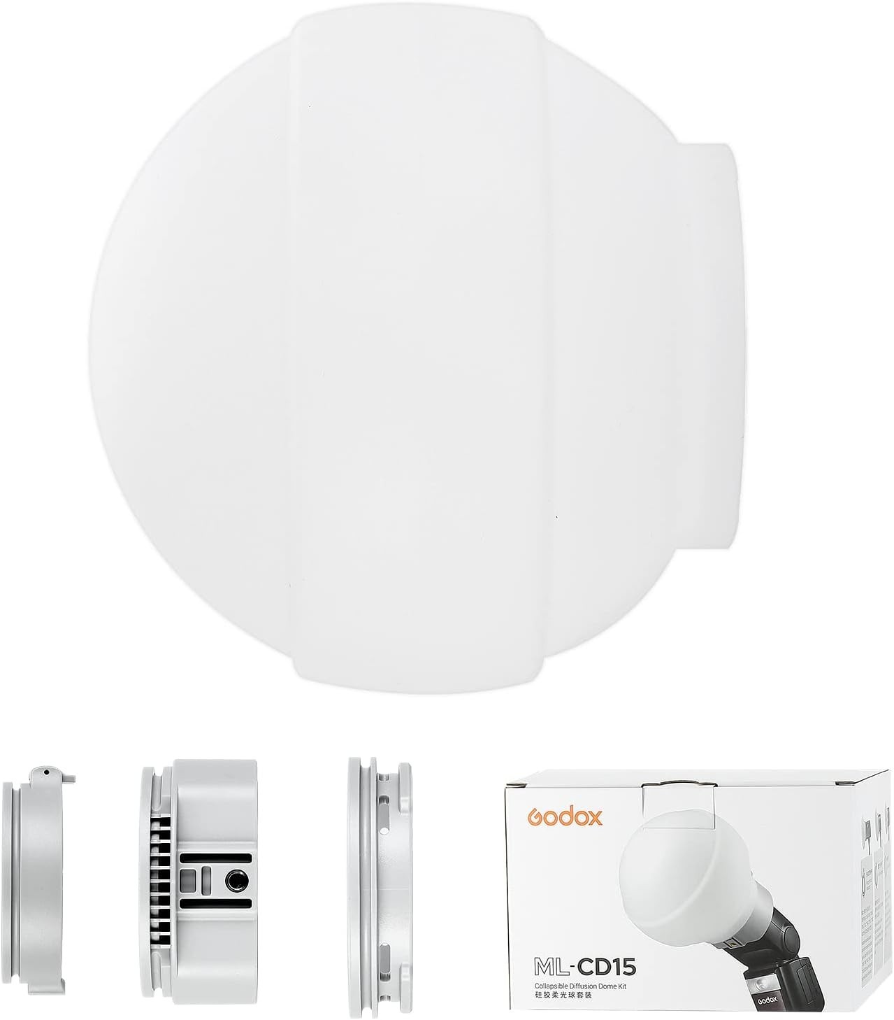 Flexible ML-CD15 Diffusion Dome with Adapters for Round and Square Flash Models