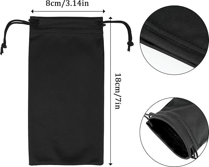4Pcs Glasses Pouch Microfiber Soft Sunglasses Pouch Eyeglass Pouch With Drawstri