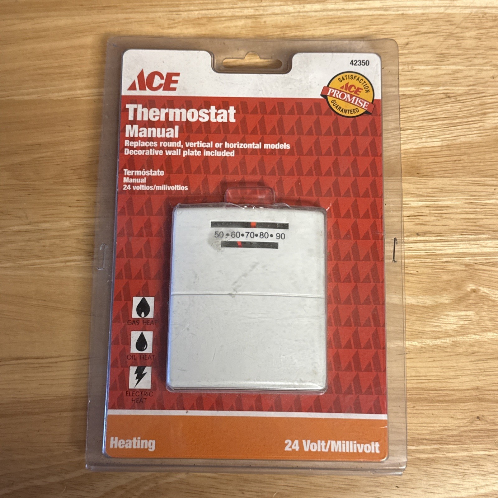 Mechanical Thermostat ACE 42350 Heating Only 24 Volt Furnace New in Box NEW
