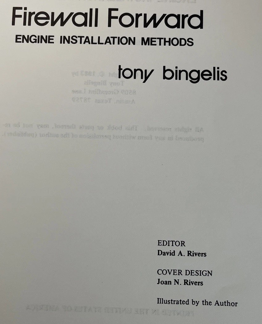 Firewall Forward Engine Installation Methods by Tony Bingelis - Aircraft Manual