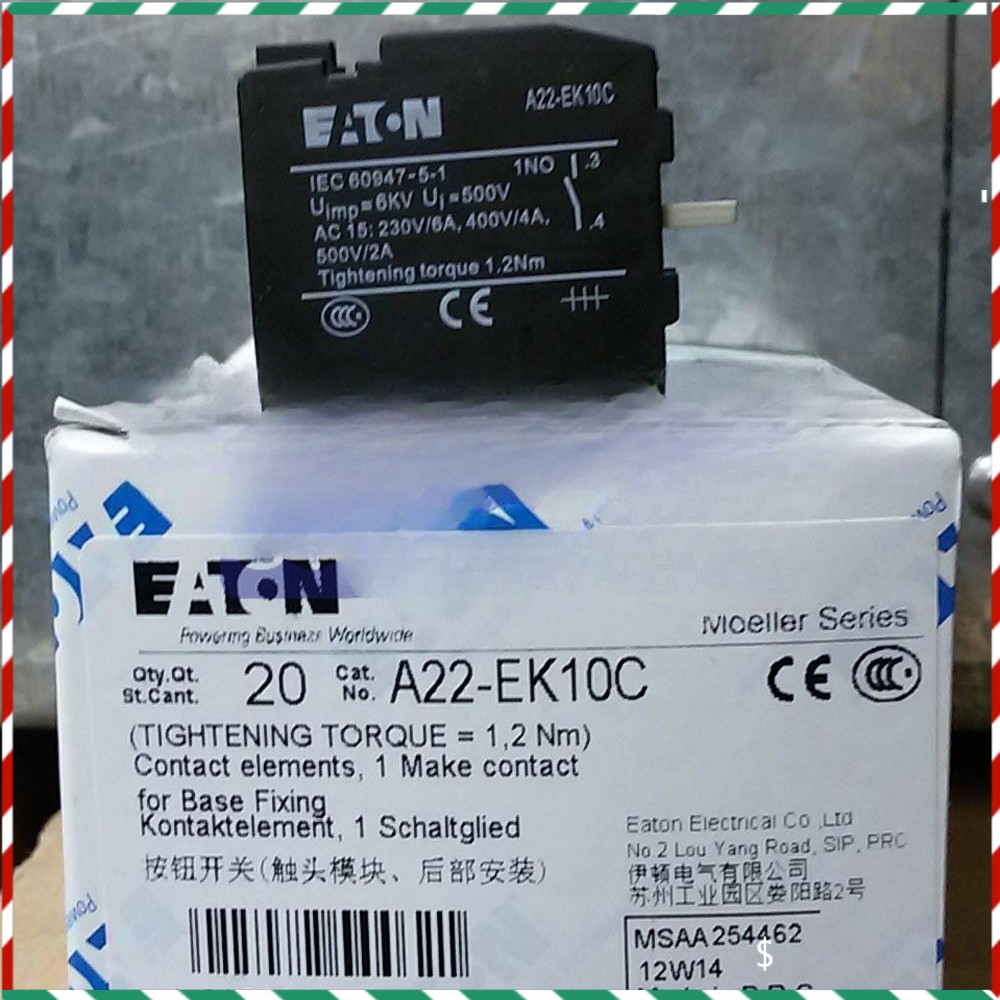 20PCS New Eaton Moeller A22-EK10C Contact A22EK10C Fast delivery in box