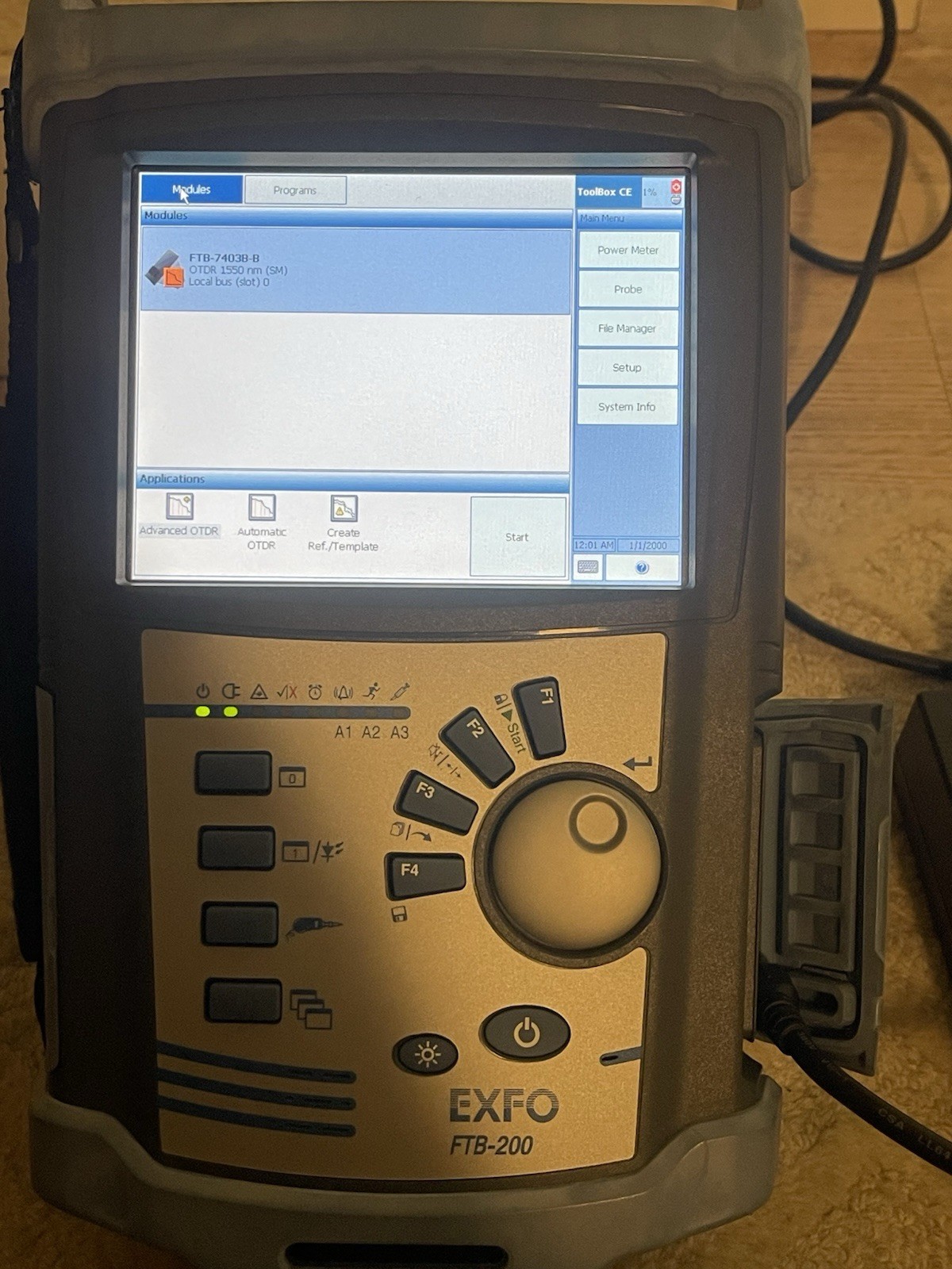 EXFO FTB-200 OTDR w/ FTB-7403B-B 1550nm SM Fiber Tester No Charger