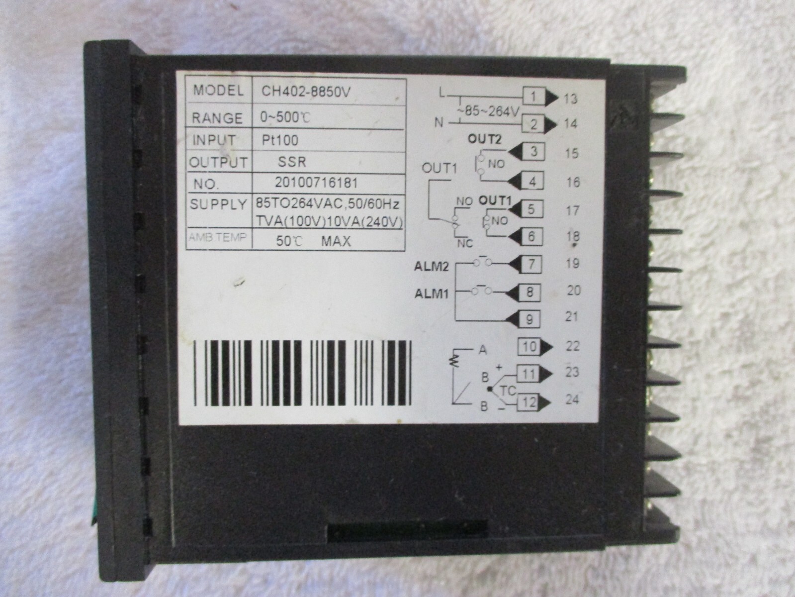 RKC Instrument Temperature Controller Model CH402 CH402-8850V