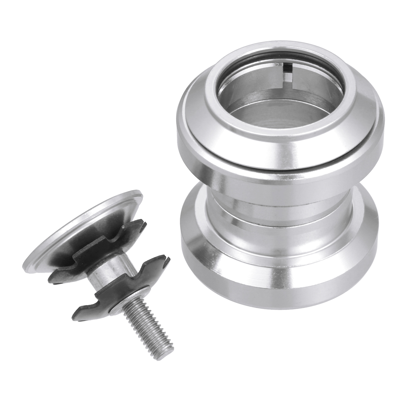 Universal Pack (1) 34mm 1-1/8" Threadless Bicycle Headset Combo Silver Tone