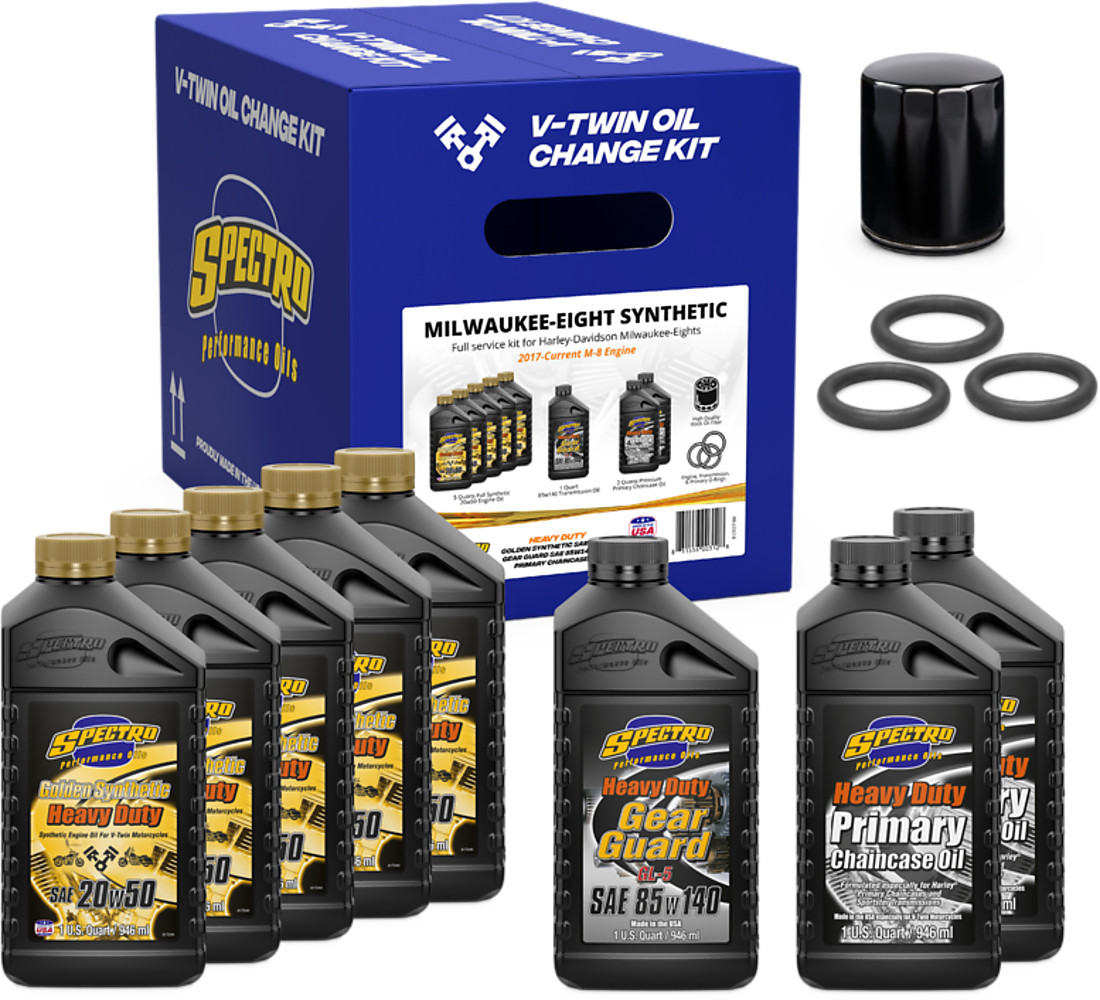 SPECTRO 2026 FLHX Street Glide Harley Davidson V-TWIN FULL OIL SERVICE KIT M8 SY