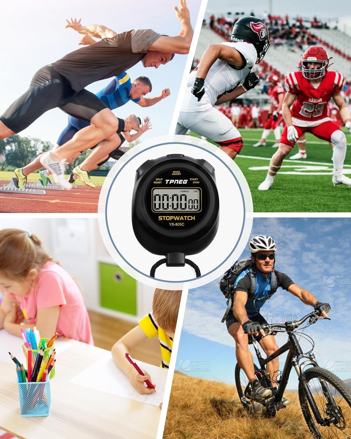 Simple Stopwatch Timer - Easy to Use, Set Up, Read, and Carry - Large Display...