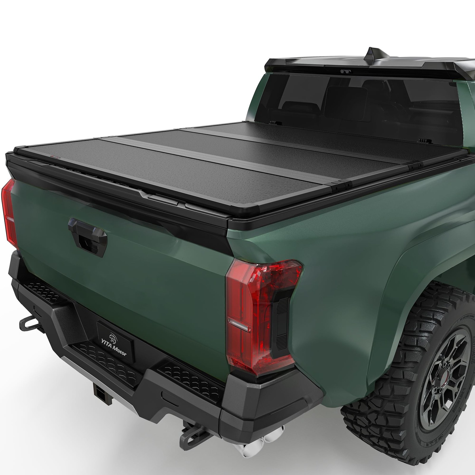 YITAMOTOR FRP Hard Tri-Fold Truck Bed Tonneau Cover Fits for Toyota Tacoma 20...
