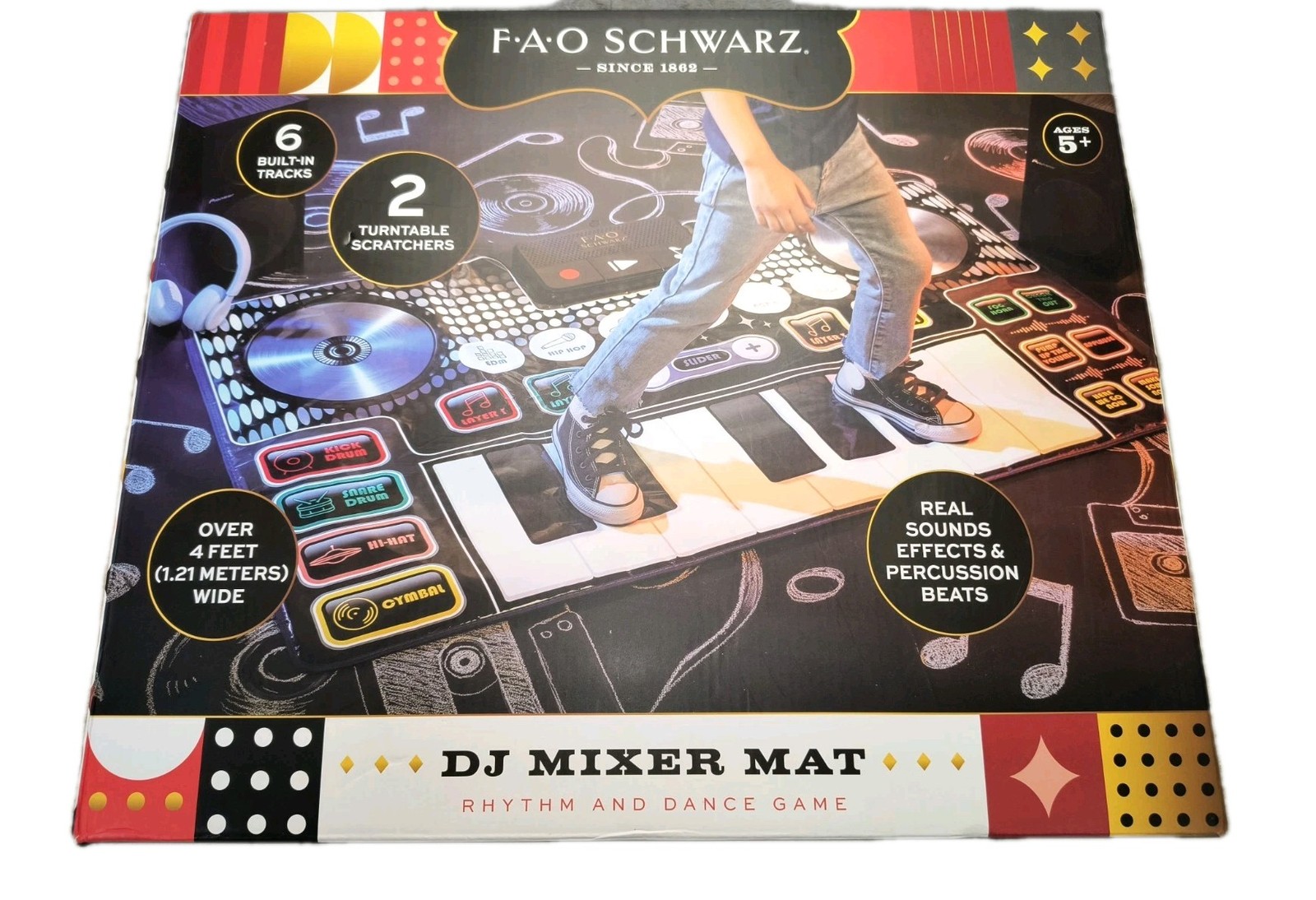 KIDS Dance on Piano & Music Mat!  FAO Schwarz DJ Music Mixer & Giant Piano,  50"