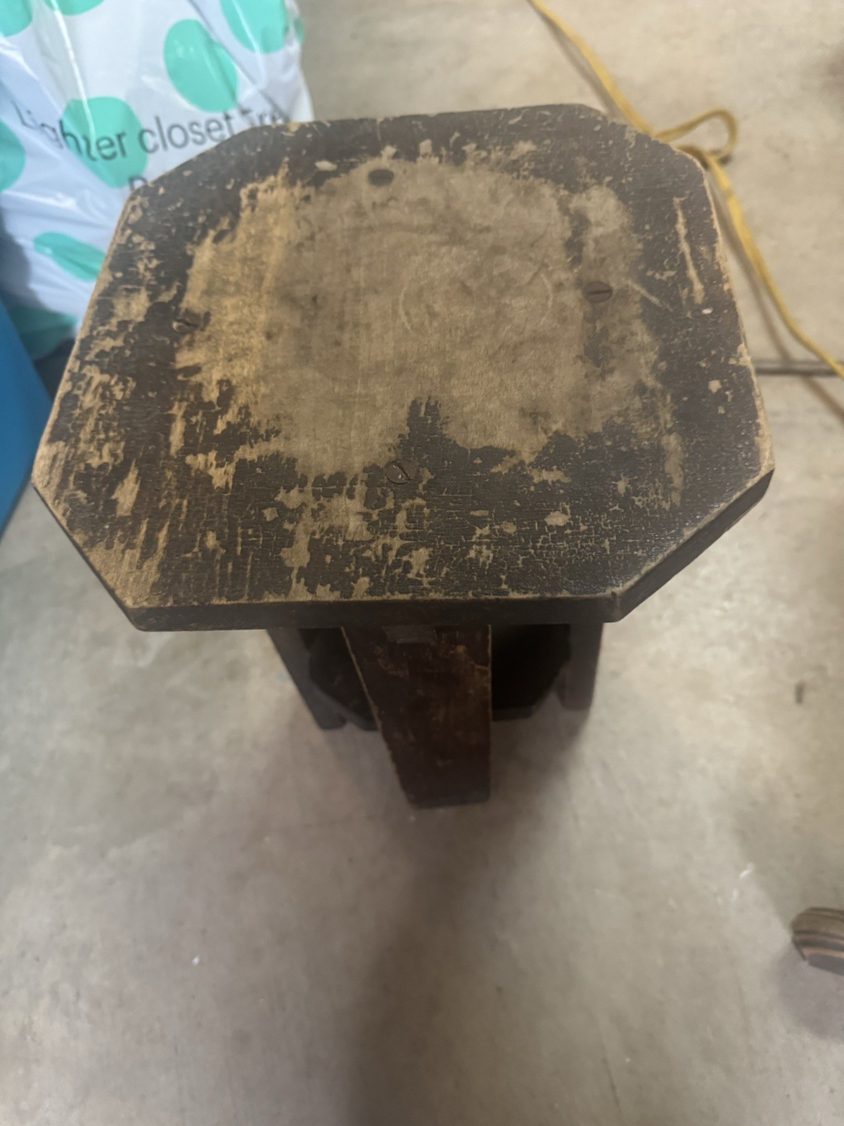 Vintage Antique wooden milking stool
