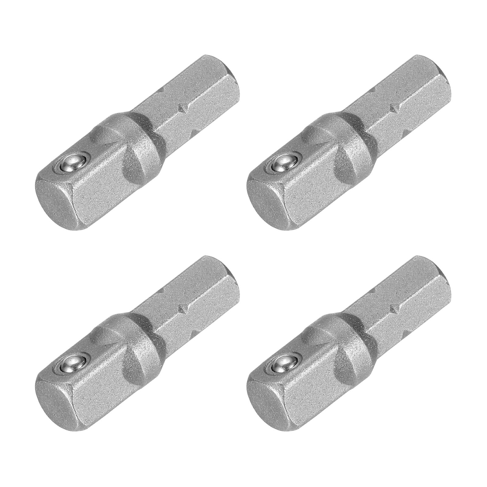 4pcs Impact Socket Adapter 1/4" Square Drive 1/4" Shank 1" Long  Extension Bit