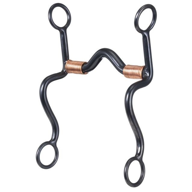 Kelly Silver Star 5" Black Steel Calvary Style Low Port Bit horse tack equine