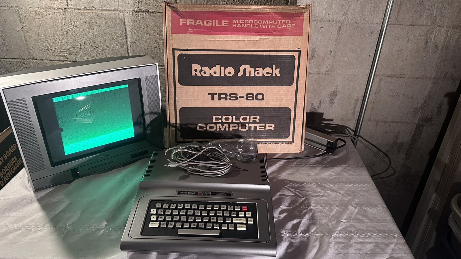 FULLY WORKING Radio Shack Color Computer 26 3003A With Box Ready To Play LOW SN