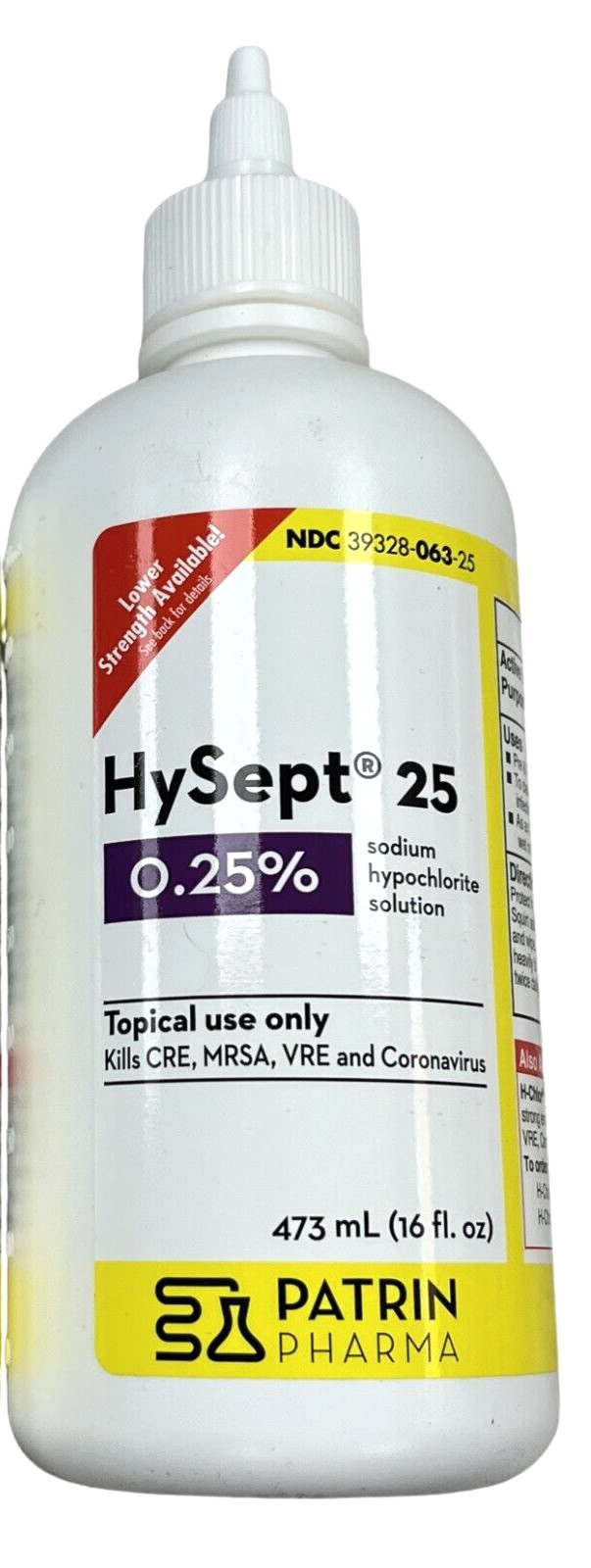 HySept 25 WOUND WASH Effective on MRSA & VRE 16oz  __