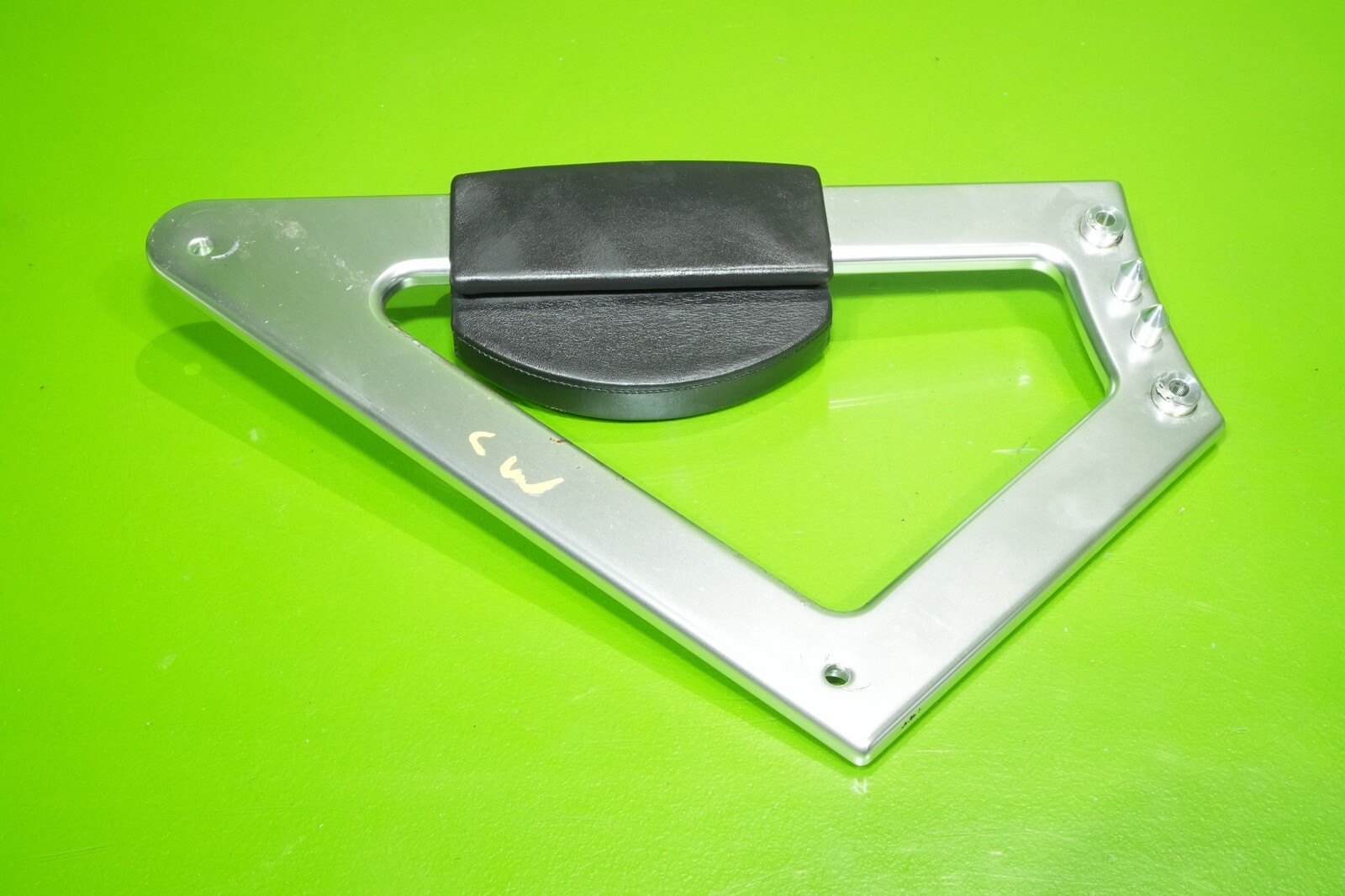 00-06 Audi TT OEM driver left dash console silver metal triangle pull handle bar