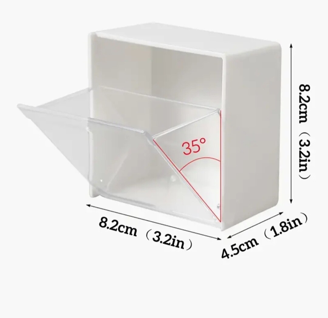 4pc MiniHousehold Wallmounted Storage Box Punch-free Flip Storage Box Cosmetic