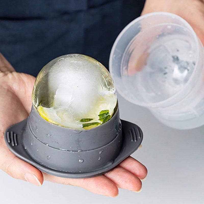 Sphere Round Ice Ball Maker Easy Release Silicone Ice Cube Mold Cocktail Whiskey