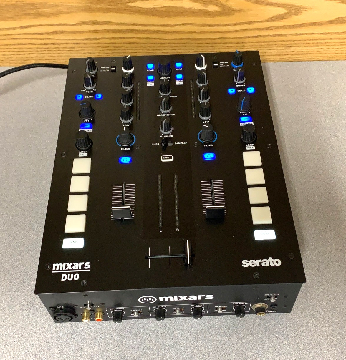 Mixars Duo Dj Professional Two Channels  Mixer With DVS Sound Card.