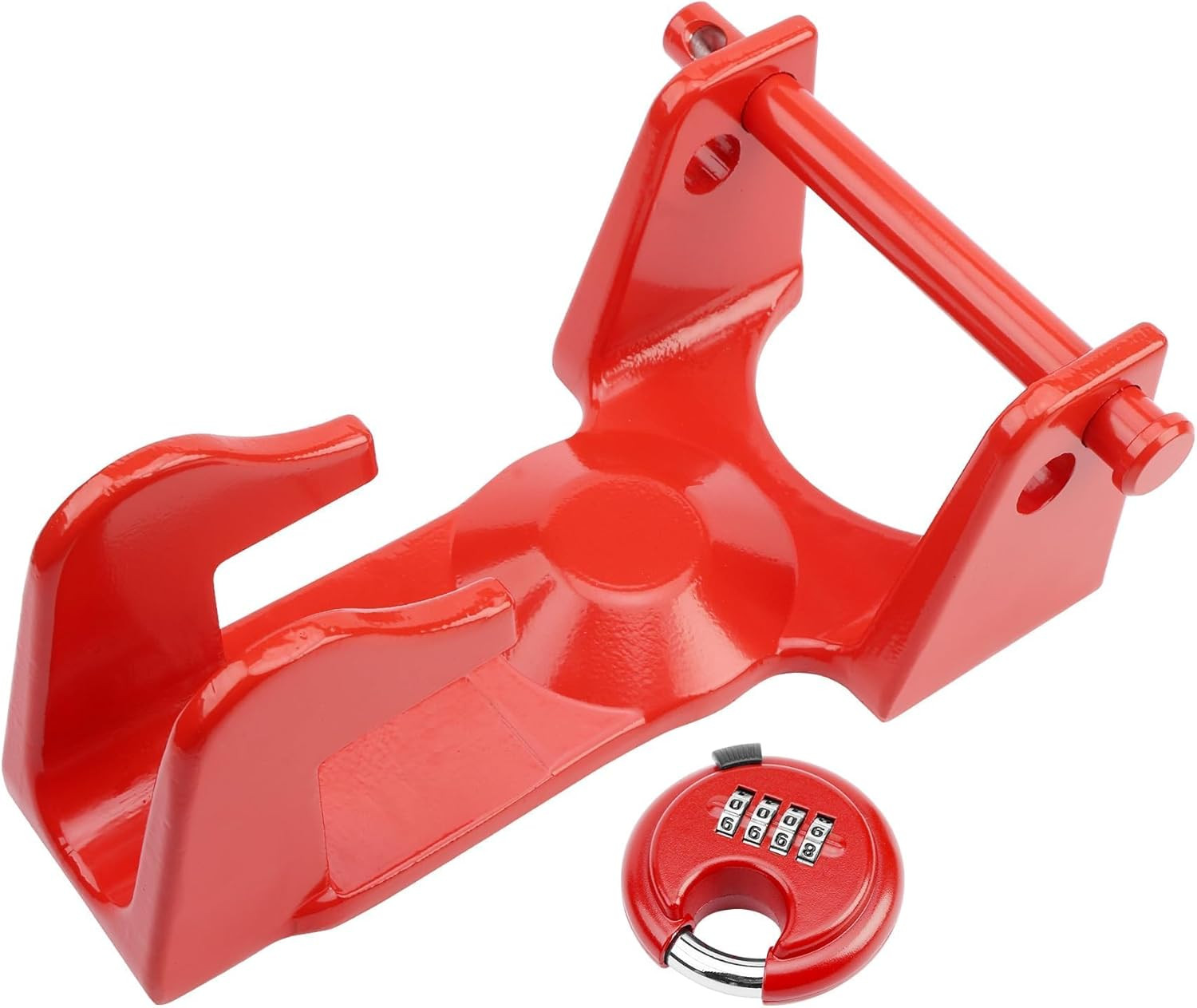 Gooseneck Trailer Lock w/ key lock for RVs Livestock Haulers Trailers Red